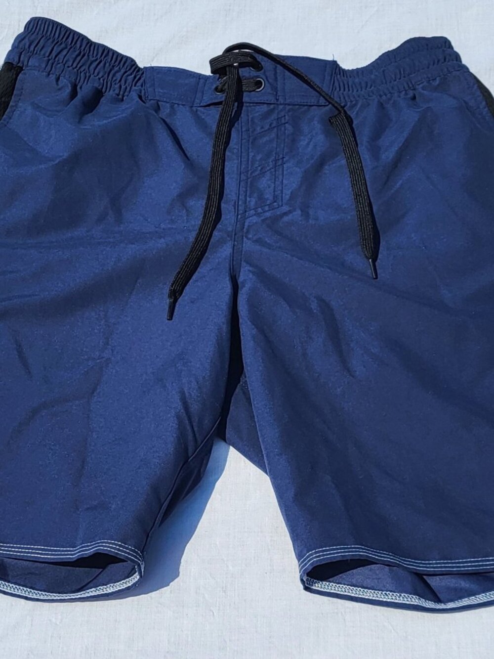 Adidas Shorts Men's Medium Core Volley Blue Lined Drawstring Active Athleisure